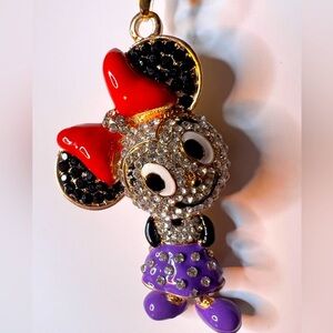 🐭 NWT! Mouse Rhinestone Necklace